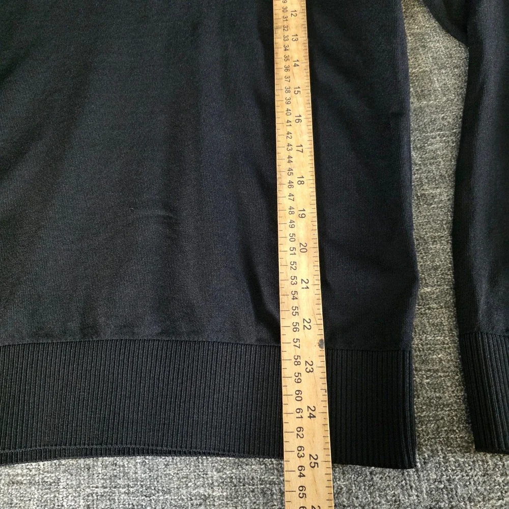 J.Lindeberg Gus Knitted Sweater Mens Small Black Bridge Logo Golf GMKW08963